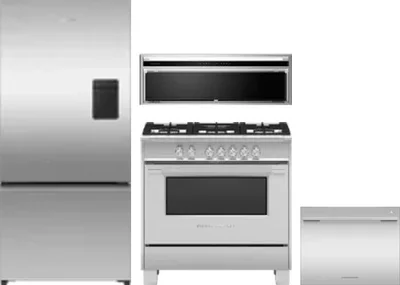 4 Piece Package Includes Refrigerator, Range, Hood And Dishwasher